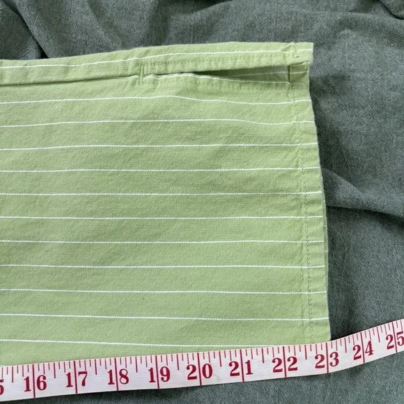 Vintage Bill Blass Capri Jeans Womens 14 Green Stripe Cropped Y2K Resortwear - Picture 8 of 8